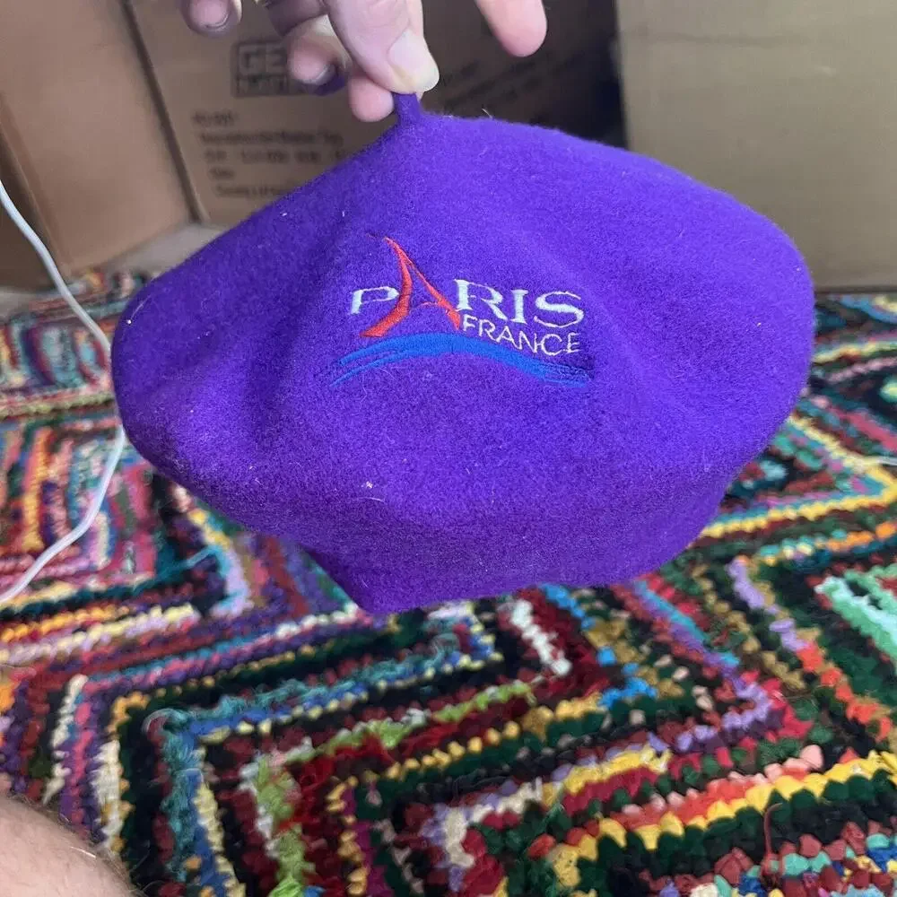 Vintage 90’s Paris France Wool‎ RARE Beret One Size